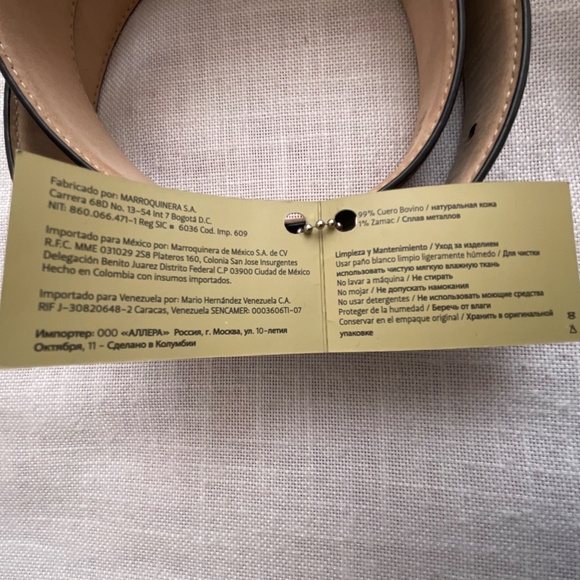 NEW Mario Hernandez Leather Belt Logo Buckle Size S Handcrafted in Colo… - Picture 12 of 16